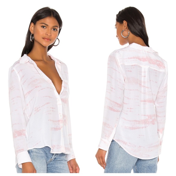 New Rails Kate Silk Shirt In Sunburst 